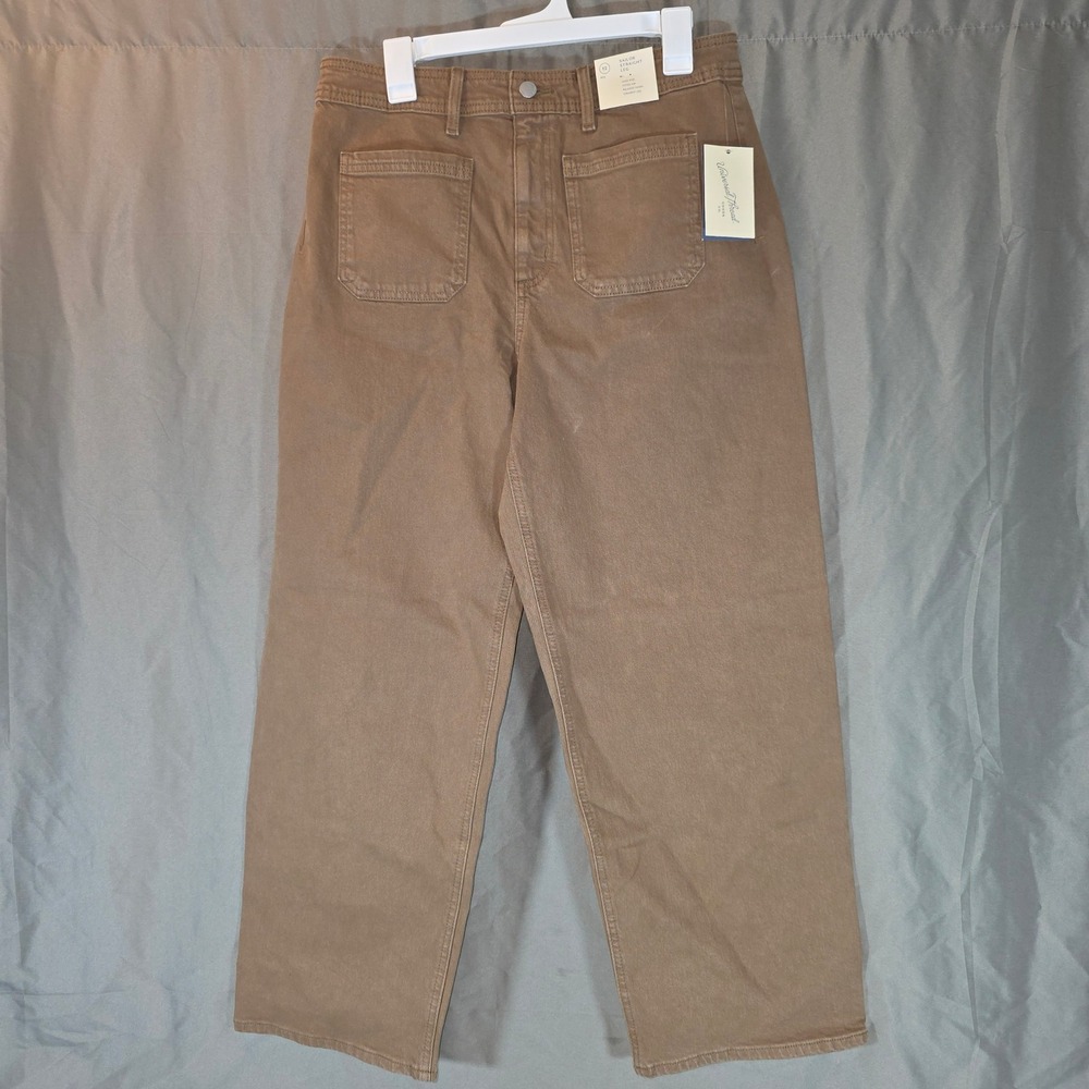 Universal Thread Sailor Straight Leg High Rise Brown Jeans 12R 014 05 5024